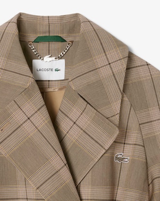 Women's Water-Repellent Plaid Wrap Coat