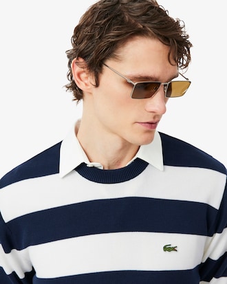 Striped Cotton Crew Neck Sailor Sweater