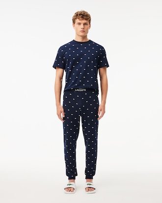 Men's Crocodile Motif Pajama Pants