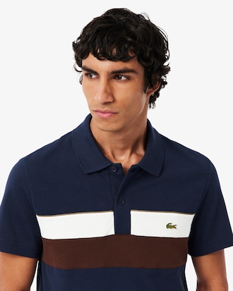 Men's Regular Fit Colorblock Petit Piqu&eacute; Polo