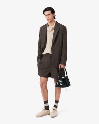 Runway Tailored Wool Bermuda Shorts
