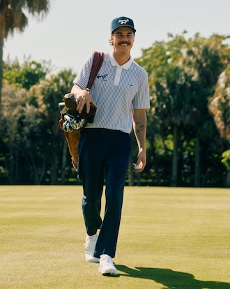 Men's Embroidered Corduroy Golf Cap