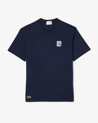 Unisex Cotton Piqué Effect Print T-Shirt