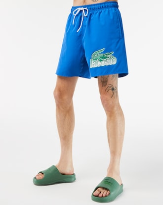 Traje de baño de hombre Lacoste de secado rápido con bolsa de viaje