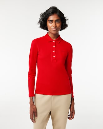 Women's Slim Fit L.12.D Stretch Mini Piqué Polo
