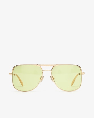 Lacoste x Ricky Regal Gold Metal Navigator Sunglasses