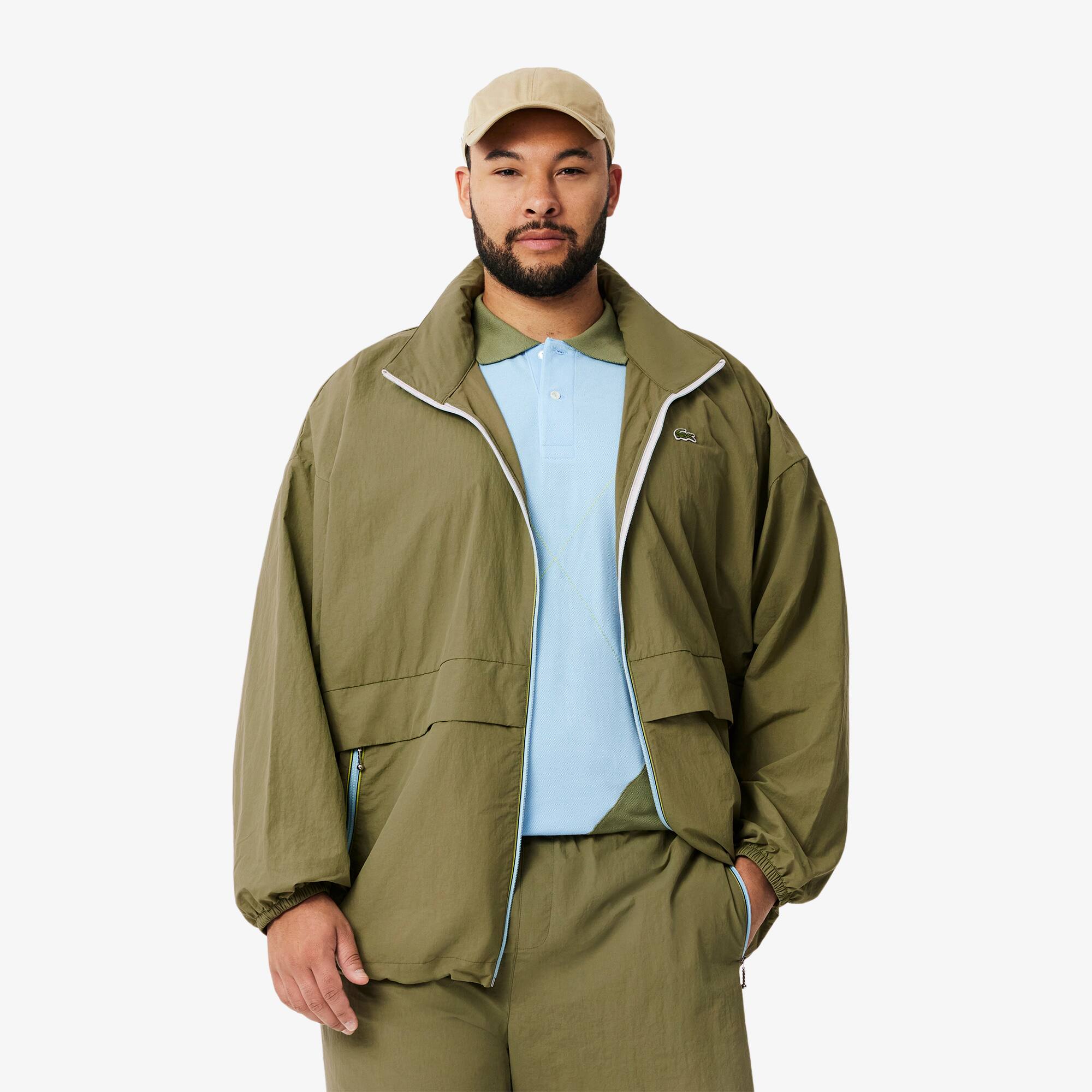 Men's Water-Repellent Removable Hood Windbreaker - Jackets