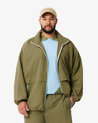 Men's Water-Repellent Removable Hood Windbreaker