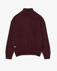 High Neck Mercerized Wool Knit Sweater