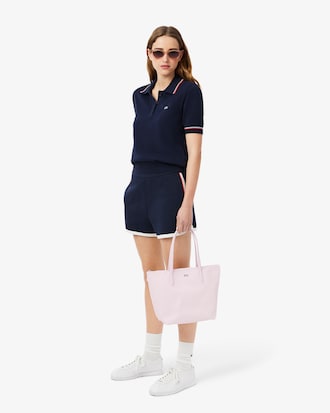 Women's Cropped 3D Seamless Stretch Cotton Polo
