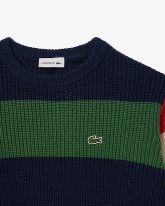 Kids' Contrast Sleeve Striped Sweater