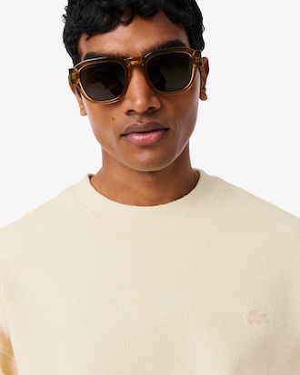 Sweatshirt loose fit en Piqu&eacute;