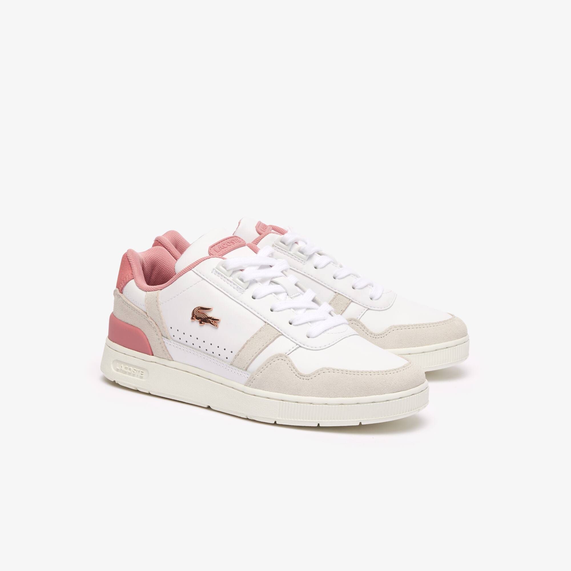 Women's T-Clip Contrasted Leather Sneakers - Women's