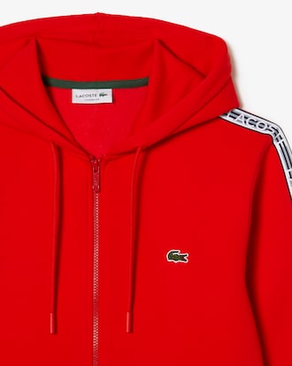 Men&rsquo;s Classic Fit Branded Stripes Zip-Up Hoodie