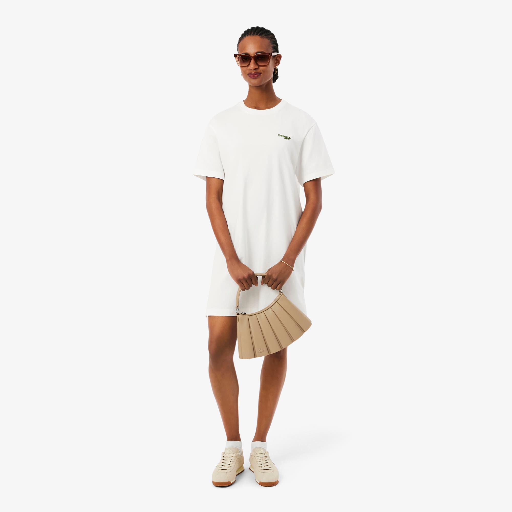 Oversized cotton T-Shirt dress - Dresses - New In 2026 | Lacoste