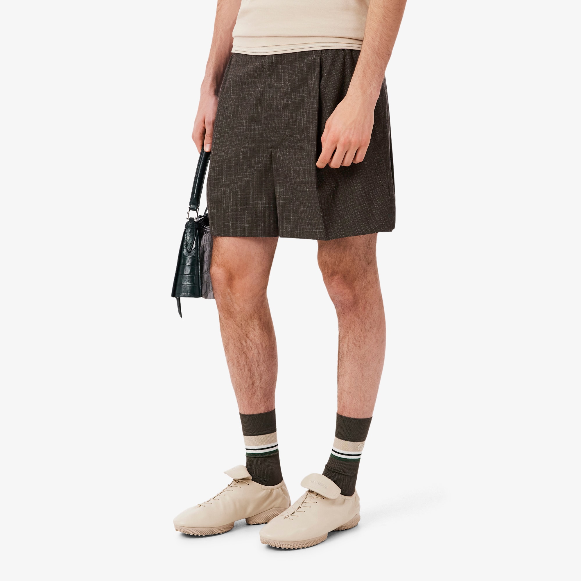 Runway Tailored Wool Bermuda Shorts