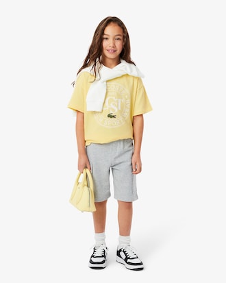 Kids' Contrast Badge Cotton T-Shirt