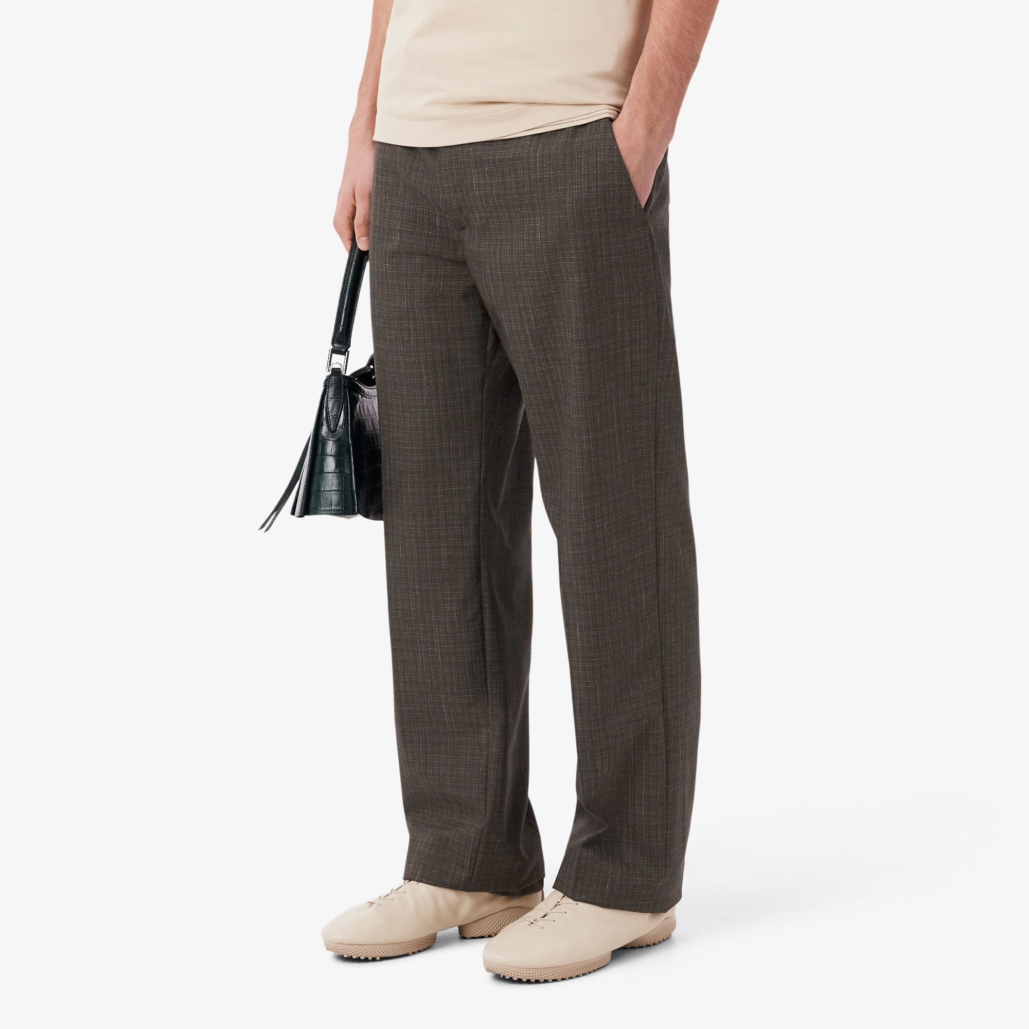 Runway Straight Fit Tailored Wool Pants