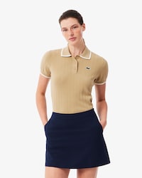 Women's Short Sleeve Polo Collar Golf Sweater