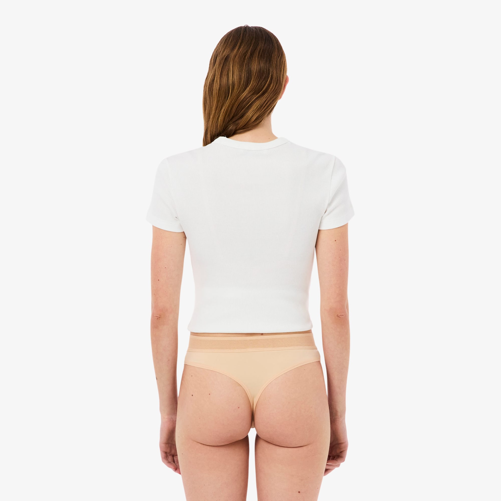 Logo Waist Microfiber String Briefs