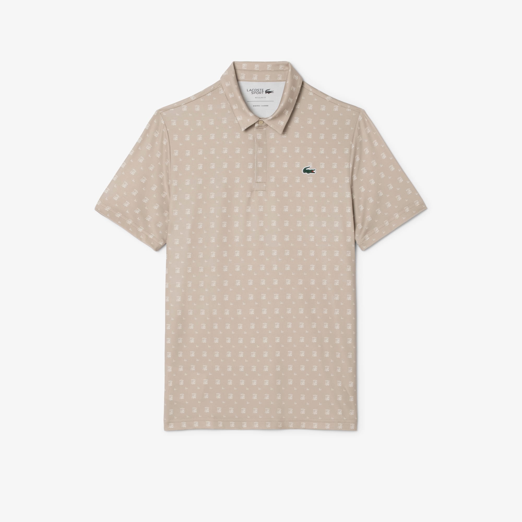 Lacoste Men's Regular Fit Uv Protect Golf Polo - Xl - 6 In Nude