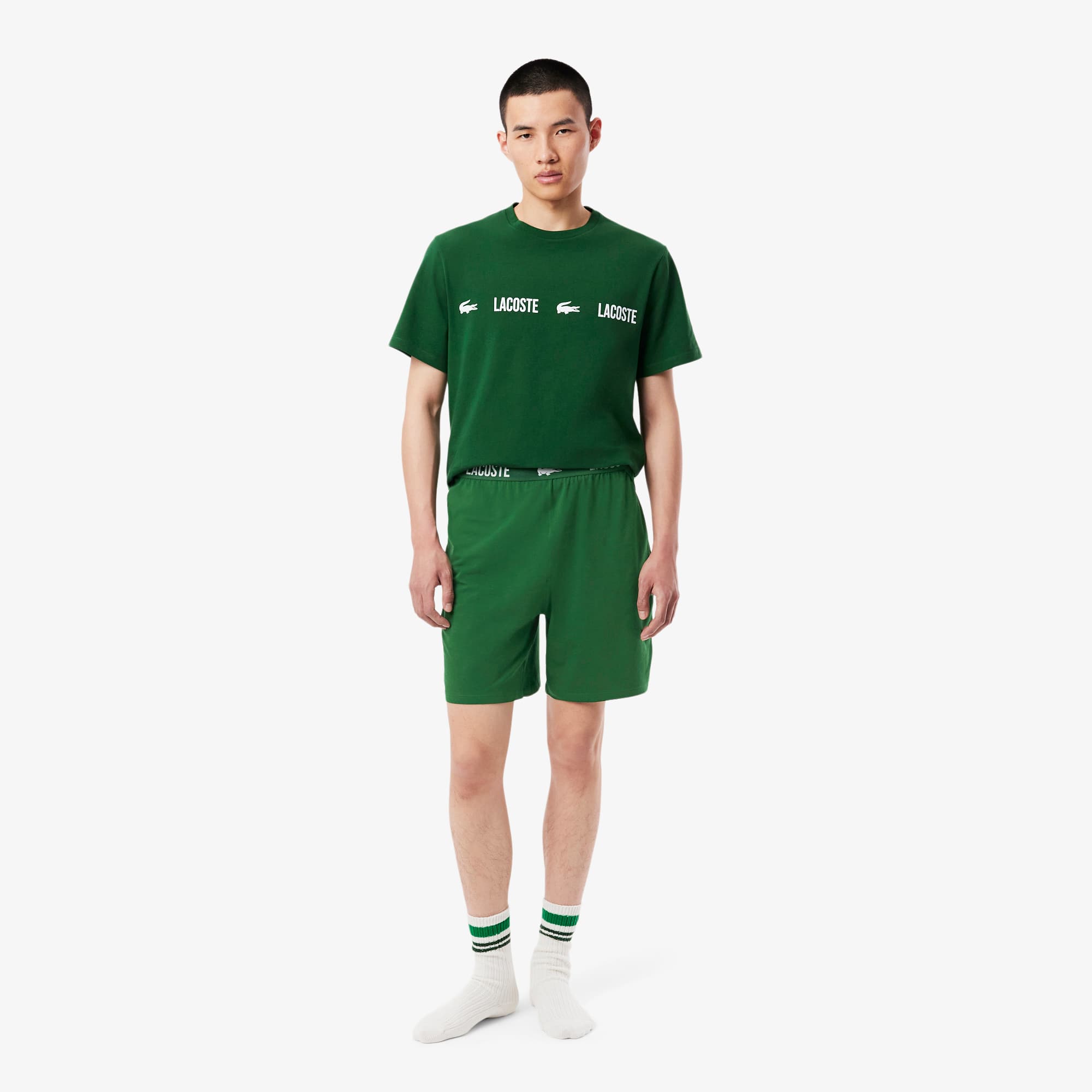 Lacoste Men's Soft Cotton Pajama Shorts