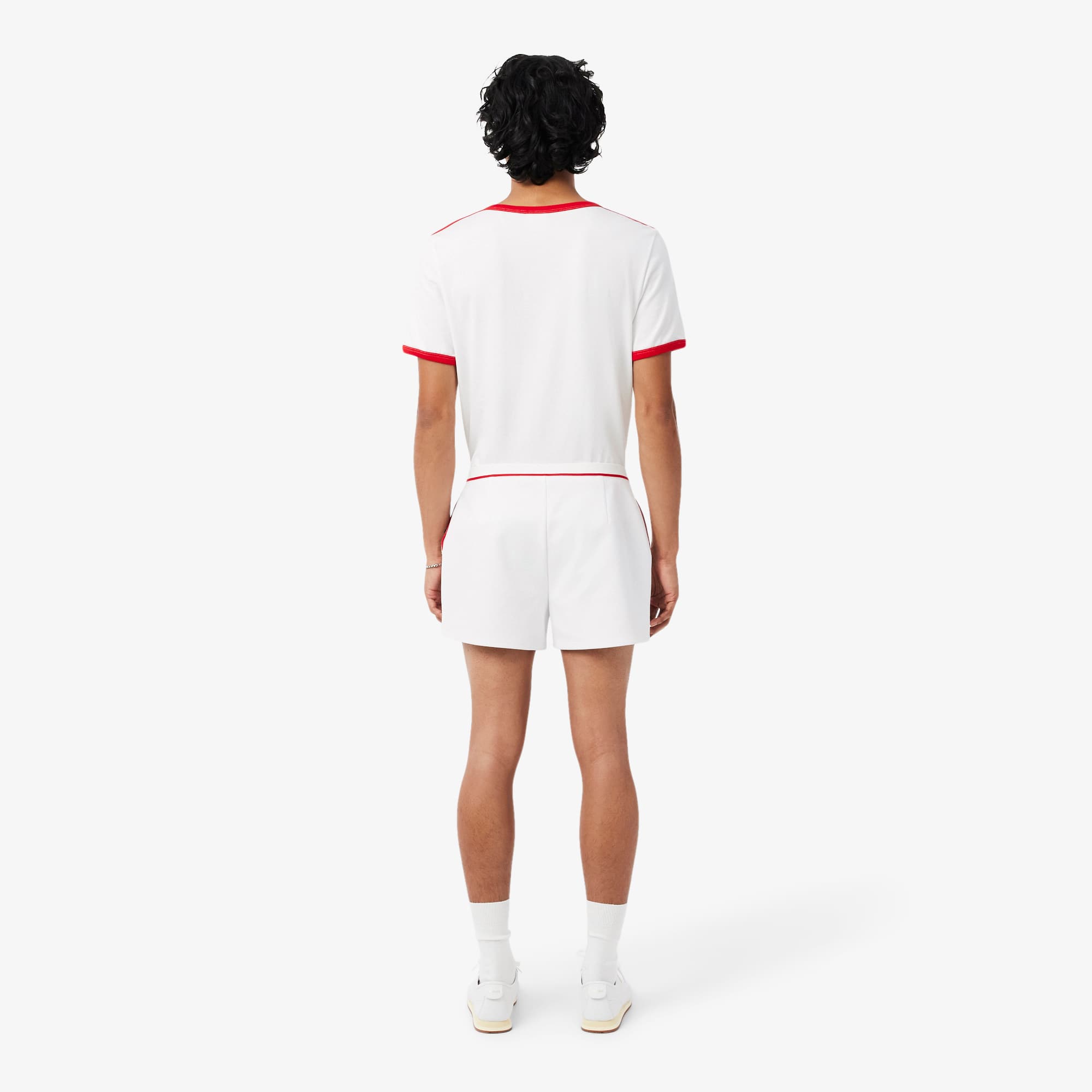 Regular Fit Contrast Trim Double Face Shorts