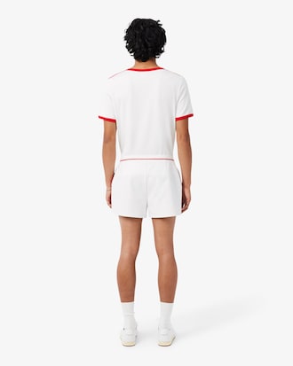 Regular Fit Contrast Trim Double Face Shorts