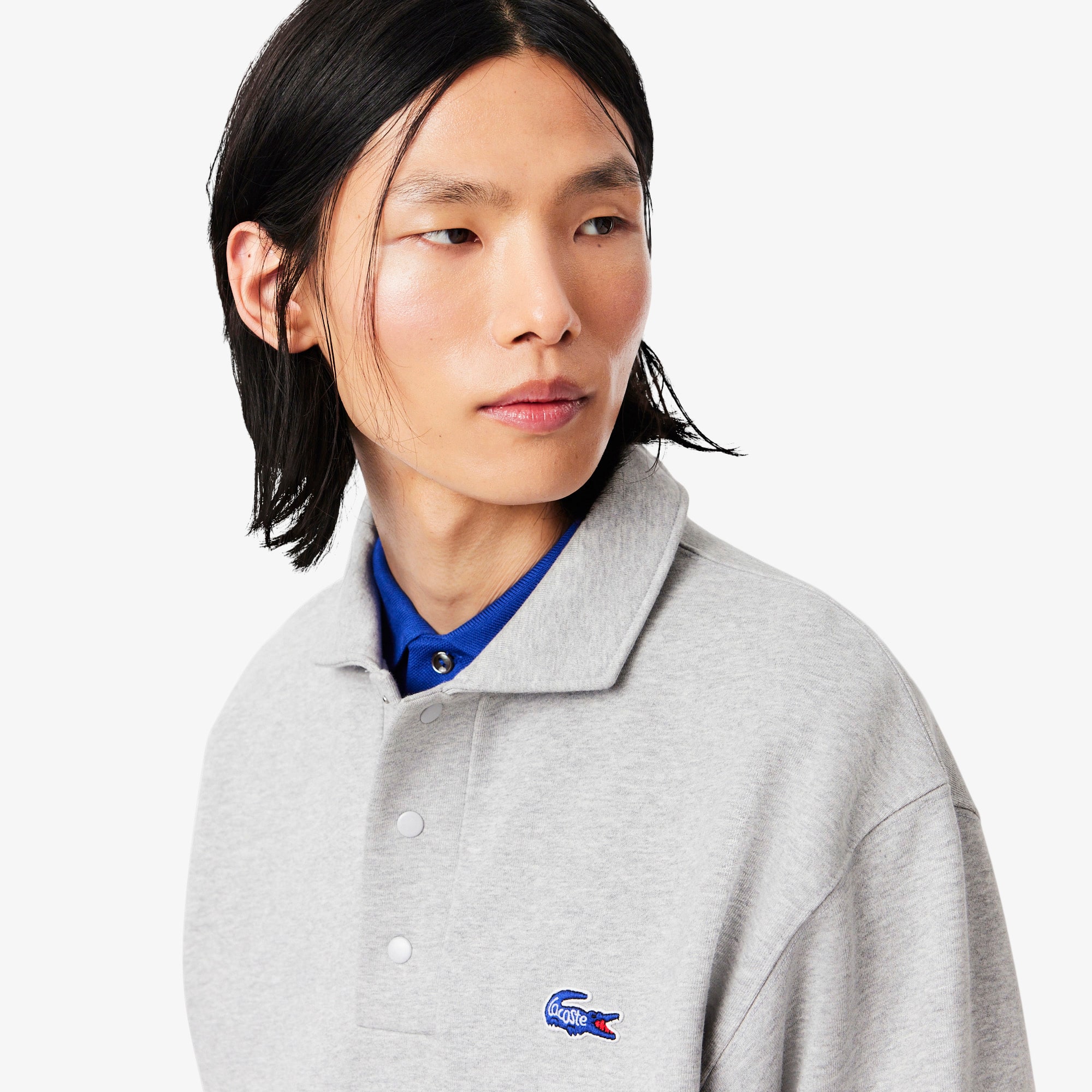 Fleece Polo Collar Sweatshirt