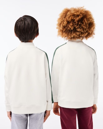 Sudadera de algodón estampada con cuello estilo camionero