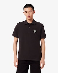 Classic Fit Badge Accent Piqué Polo Shirt