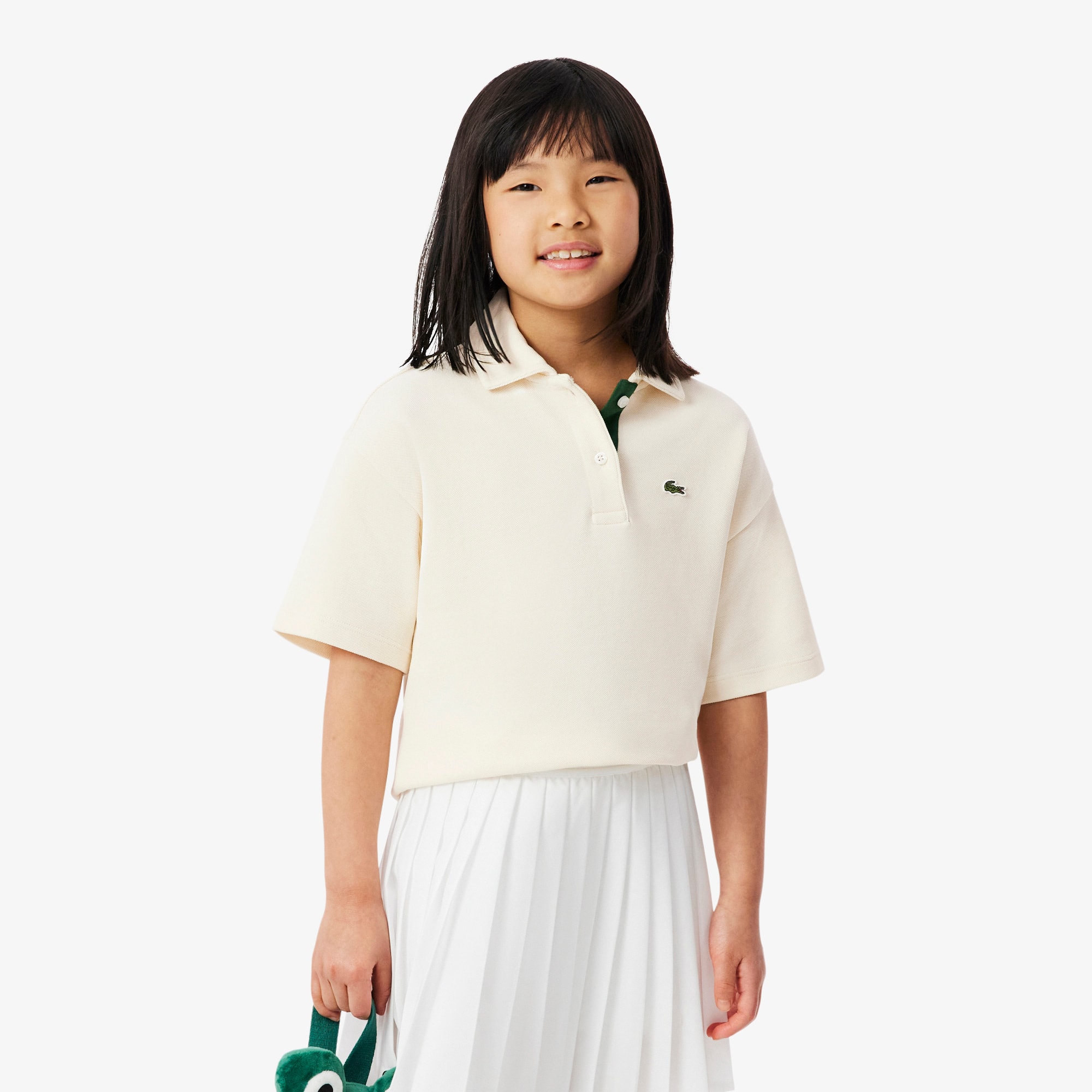 Girls' Oversized Piqué Polo