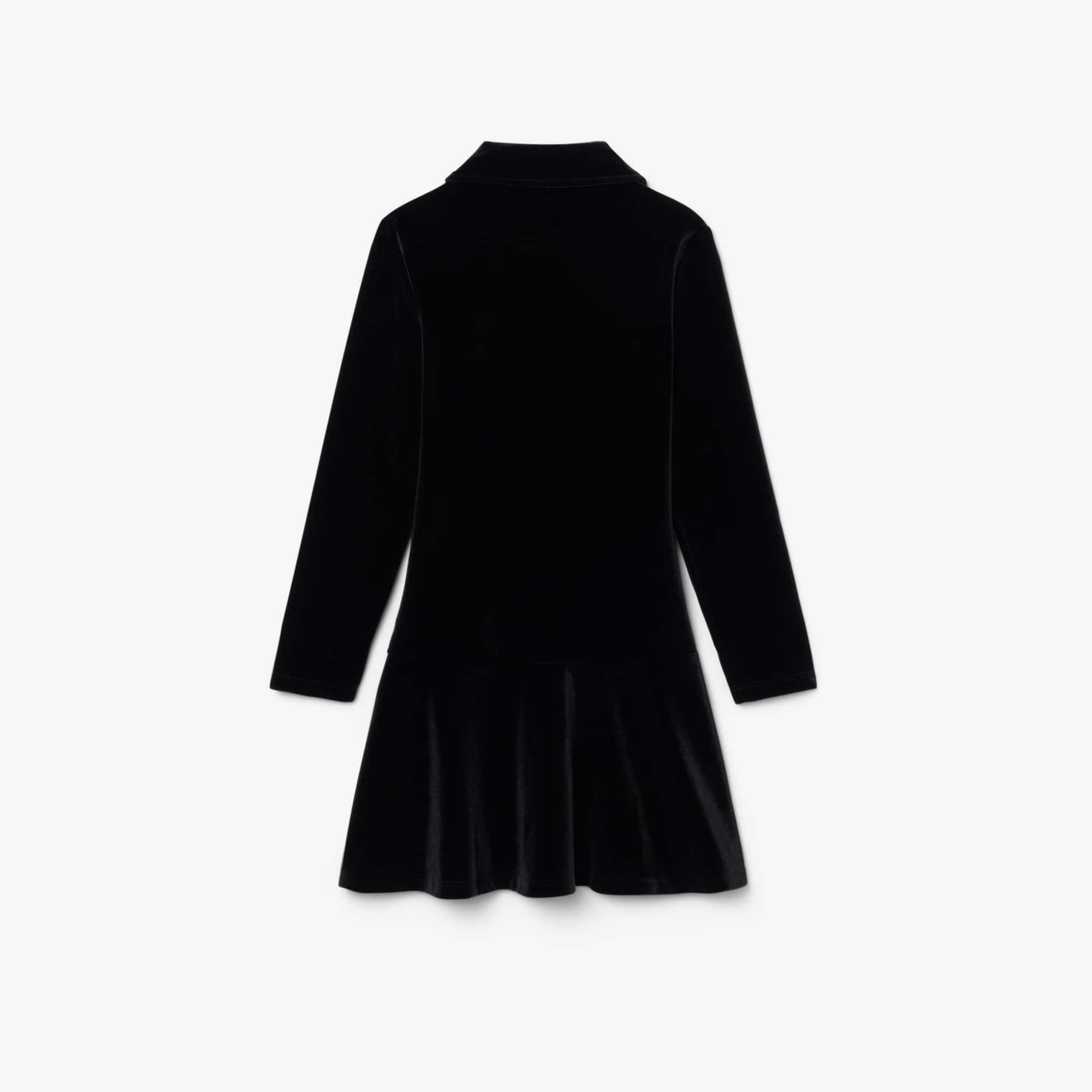 Girls' Shiny Stretch Velour Polo Dress - Teens Dresses & Skirts