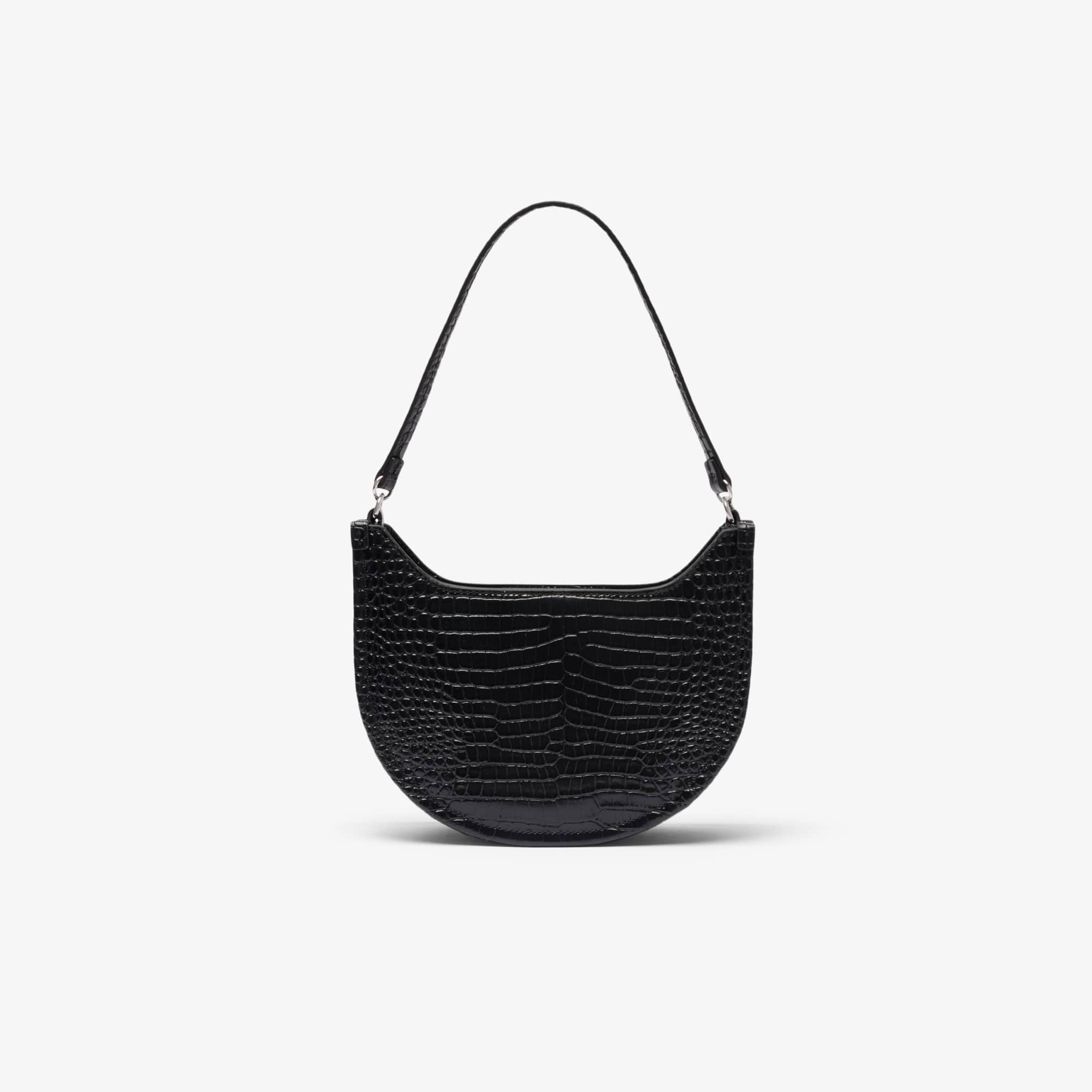 Women's Small Chantaco Embossed Leather Half Moon Bag - Bags