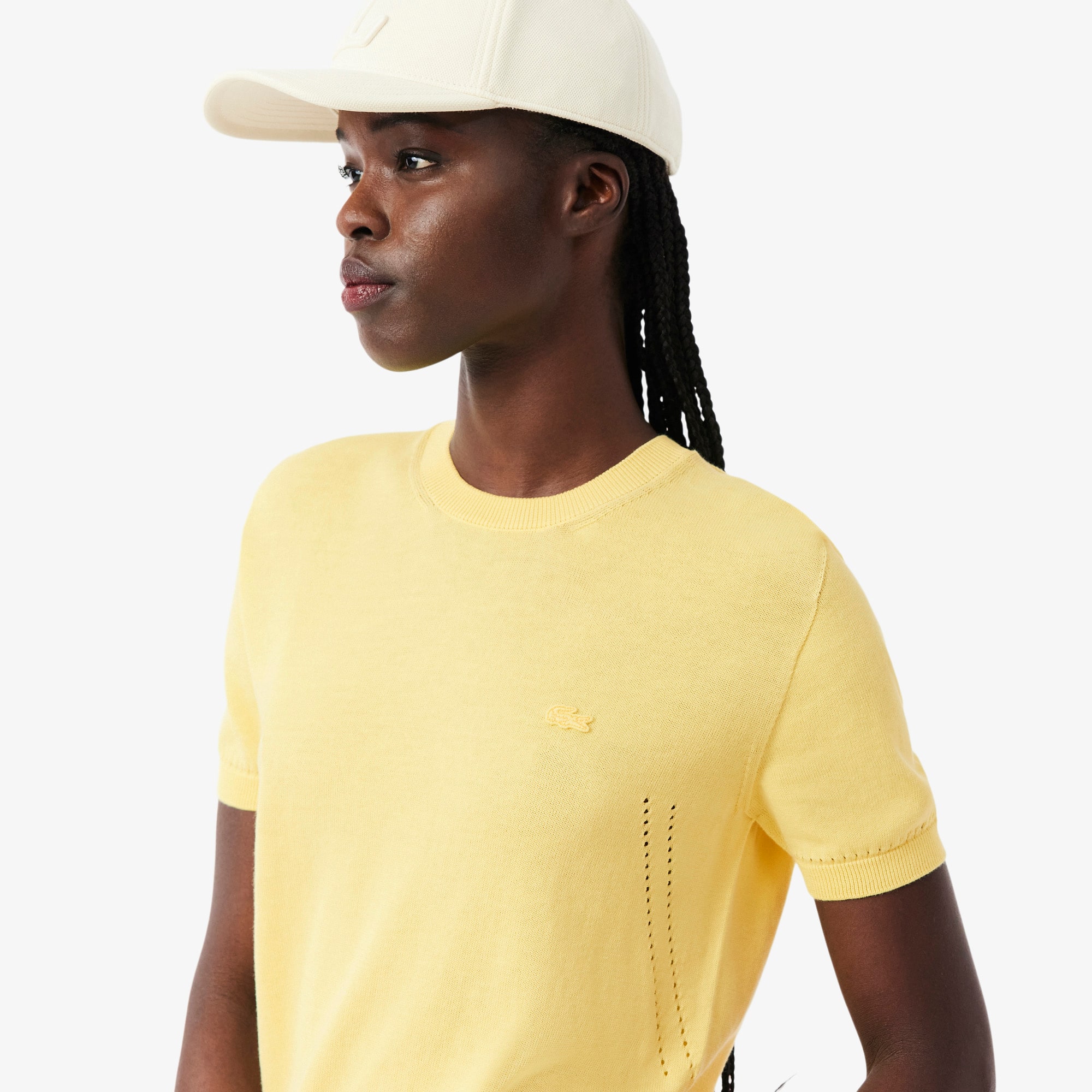 Short Sleeved 3D Knit Sweater
