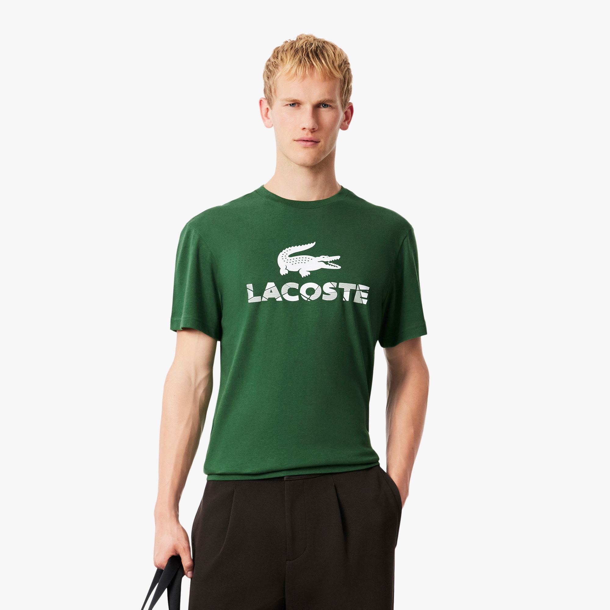 Lacoste Playera Para Hombre Verde