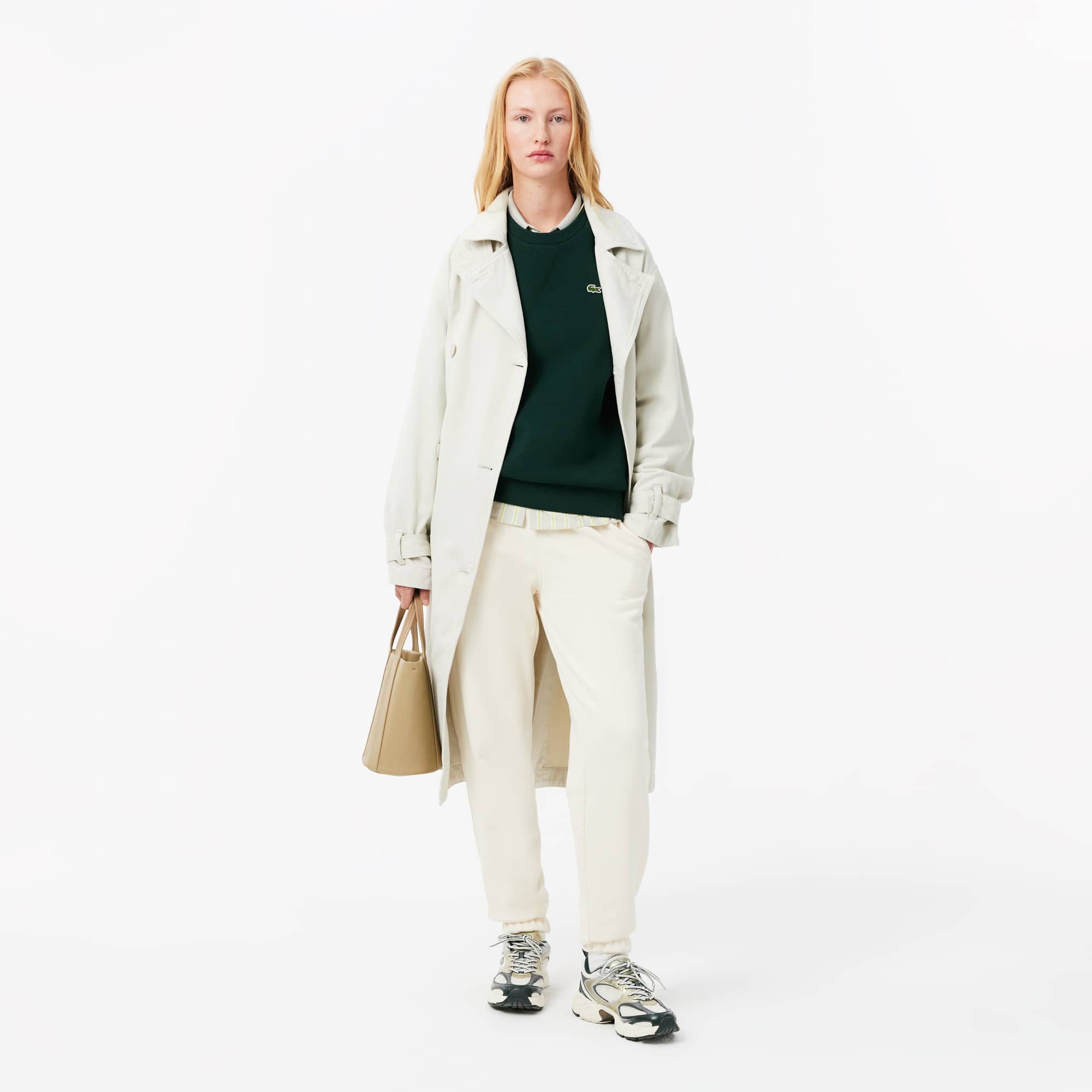 Women's Crew Neck Piqué Sweatshirt - Sweaters & Sweatshirts - New