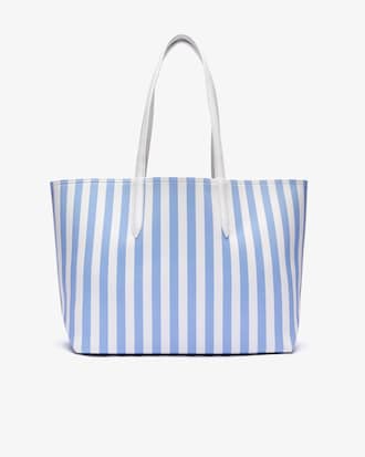 Anna Reversible Striped Canvas Tote
