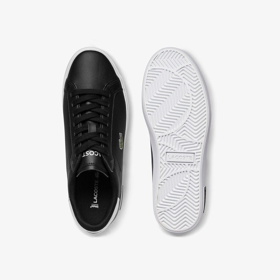 women s powercourt leather trainers lacoste