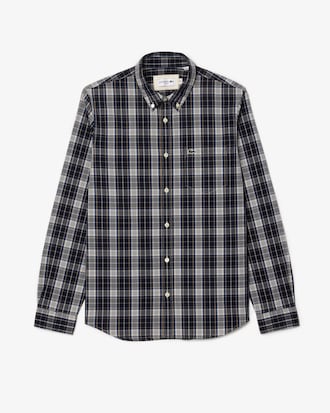 Men's Slim Fit Stretch Plaid Shirt