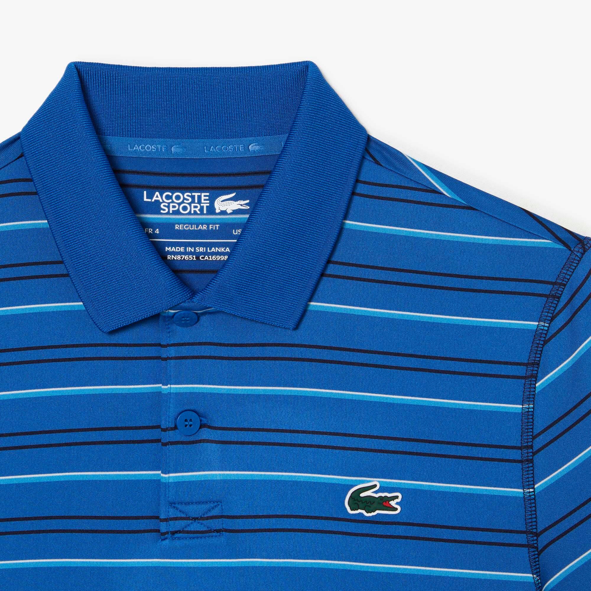 Men's Golf Recycled Polyester Stripe Polo - Polo Shirts - New In