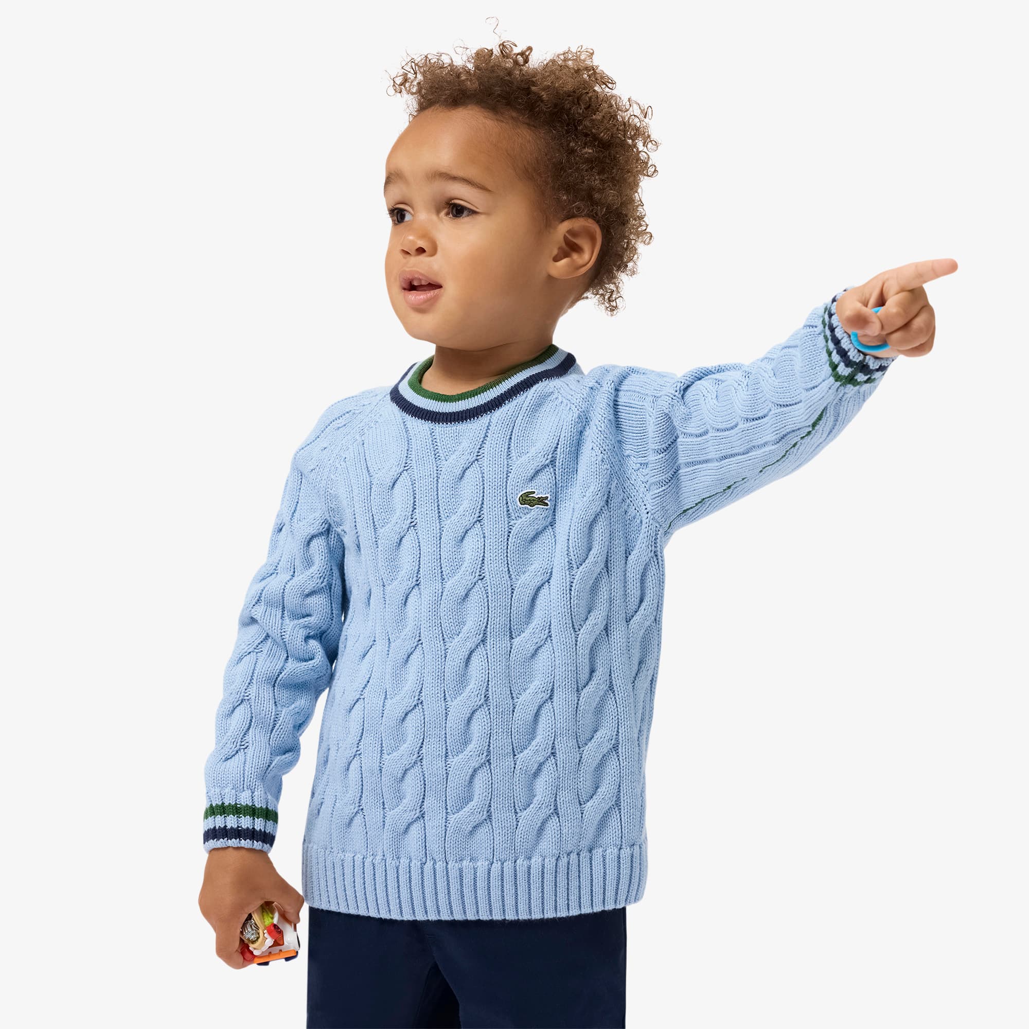 Boys' Cotton & Wool Crew Neck Sweater