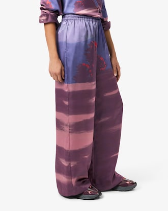 Women's Oversized Landscape Print Pants