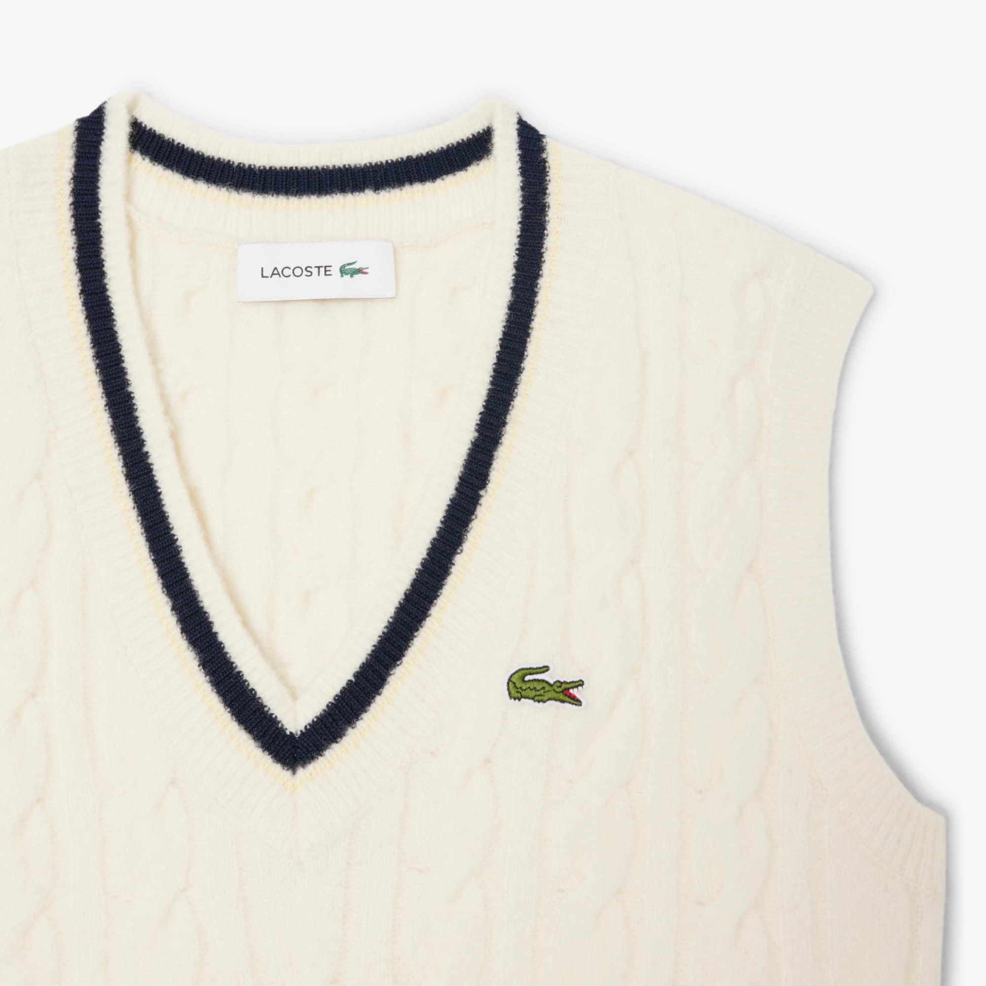 Women's Cable Knit Wool Sweater Vest - Sweaters & Sweatshirts