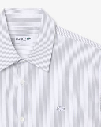 Slim Fit Striped Stretch Poplin Shirt