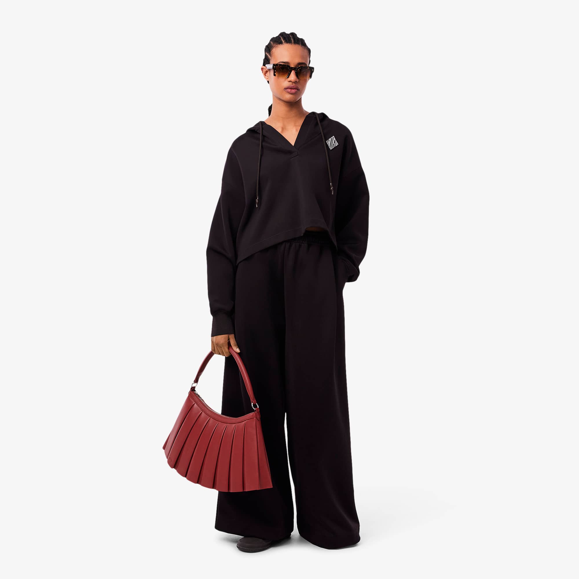 ★LACOSTE★ Women's Lenglen Large Tote Bag Black NU5015D55G0 Lacoste Large Lenglen Bag | Free People