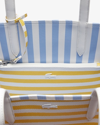 Anna Reversible Striped Canvas Tote