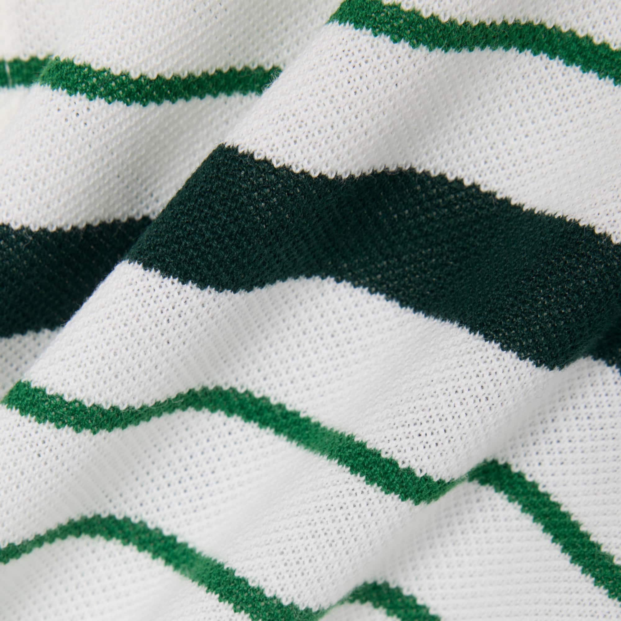 Classic Fit Striped Piqué Polo Shirt