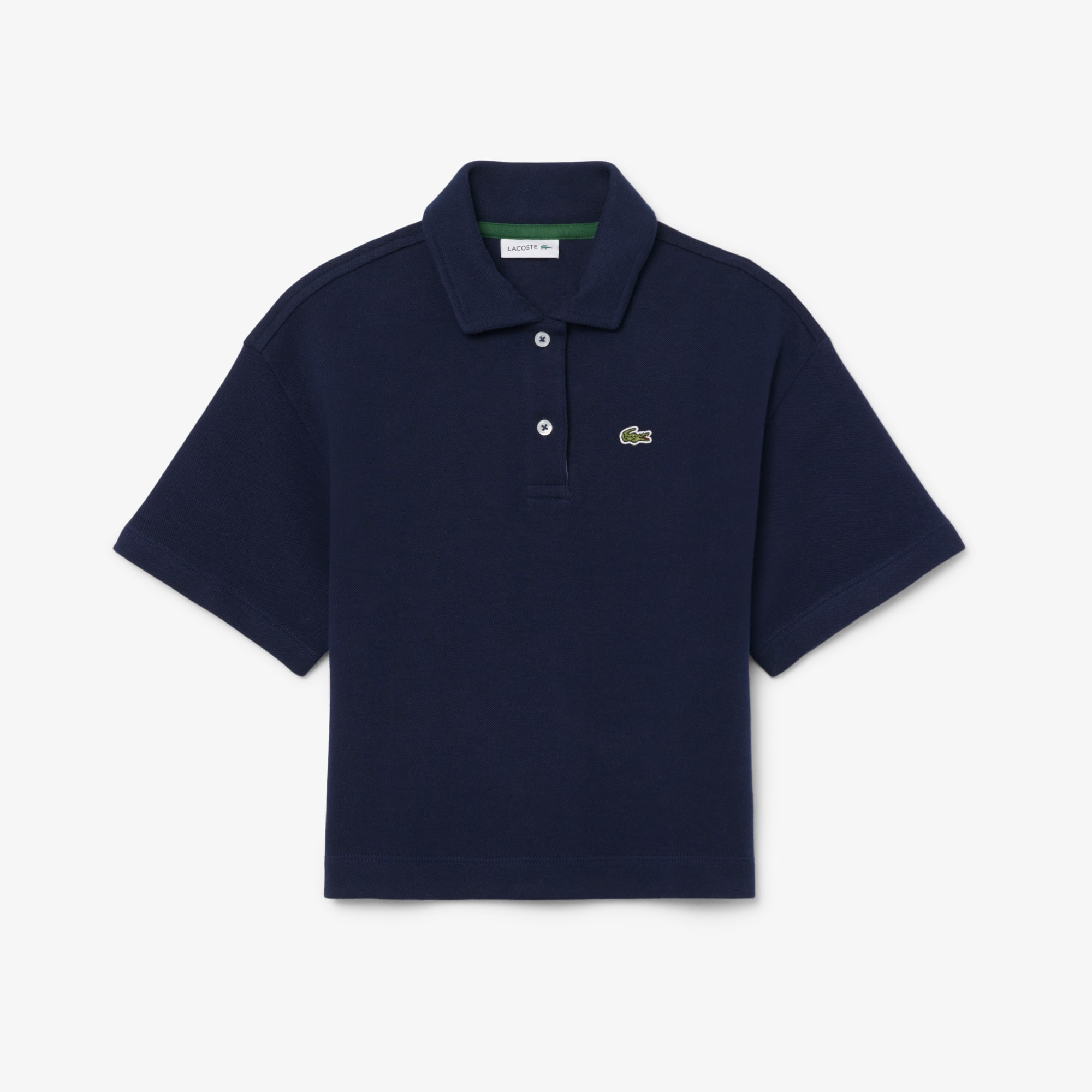 Lacoste Girls' Oversized Piqué Polo  - 14 Years In Blue