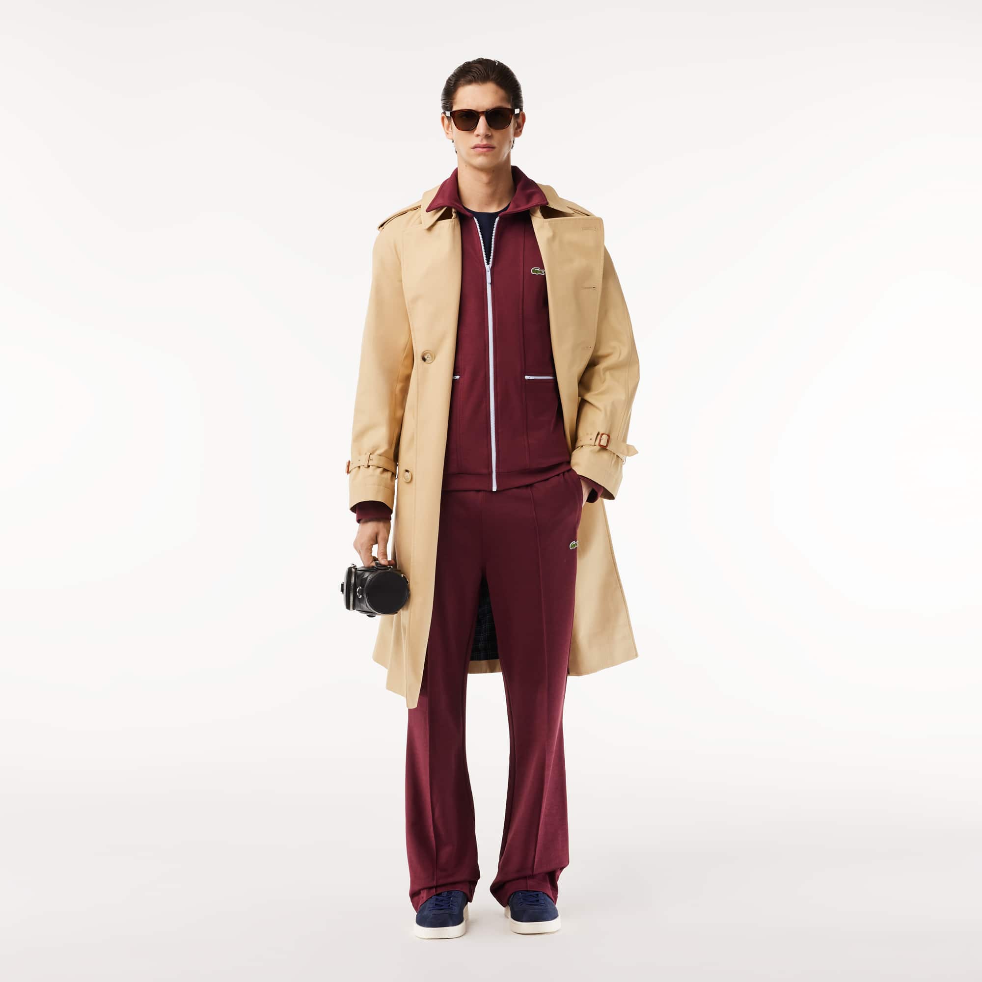 LACOSTE ブラウン MA-1ジャケット FR 46 / US XS Men's Paris Zip-Up Sweatshirt - Sweaters & Sweatshirts - New